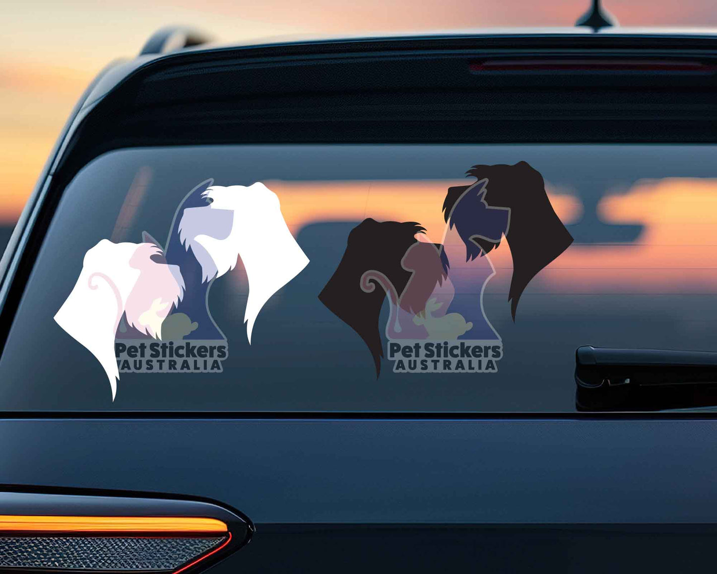 Schnauzer Silhouette Stickers