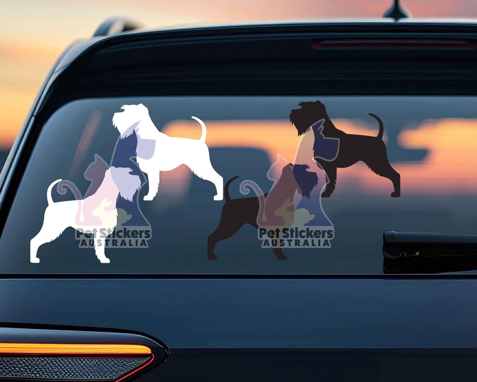 Schnauzer Silhouette Stickers