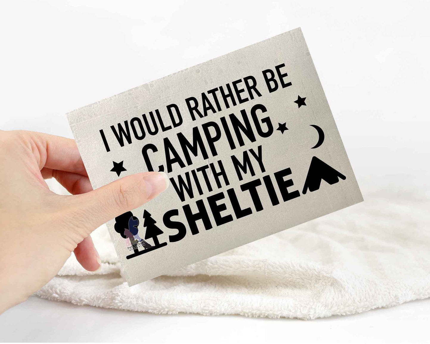 I Would Rather Be Camping With My Sheltie Sticker