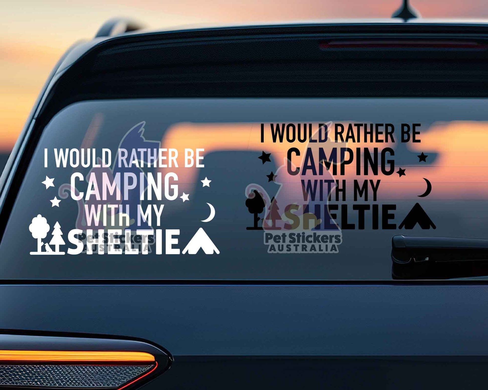 I Would Rather Be Camping With My Sheltie Sticker