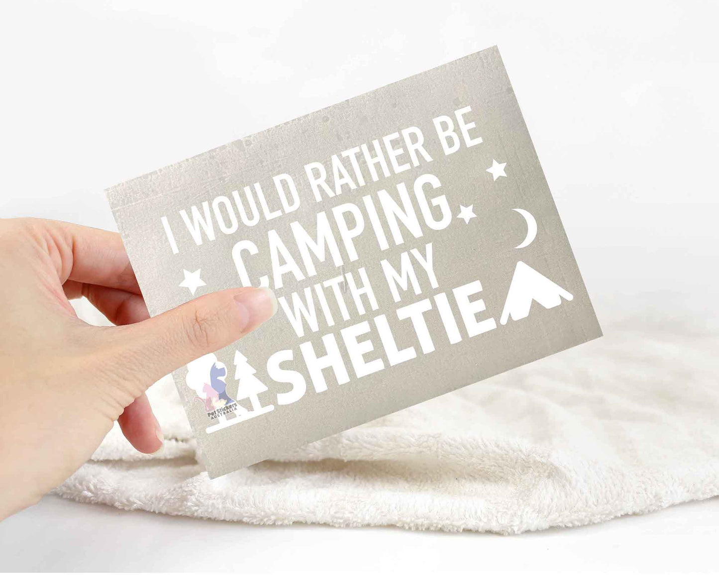 I Would Rather Be Camping With My Sheltie Sticker