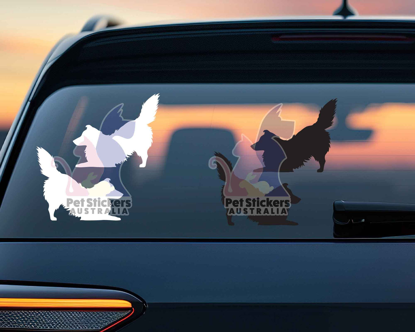 Shetland Sheepdog Silhouette Stickers