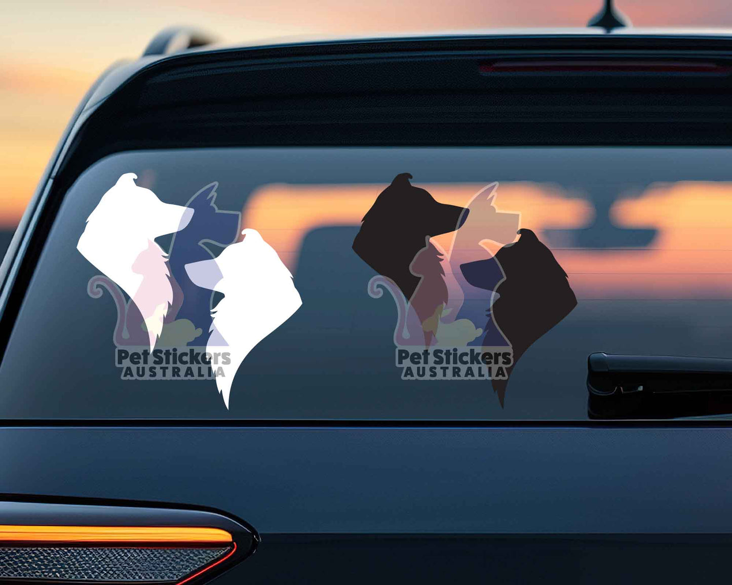 Shetland Sheepdog Silhouette Stickers