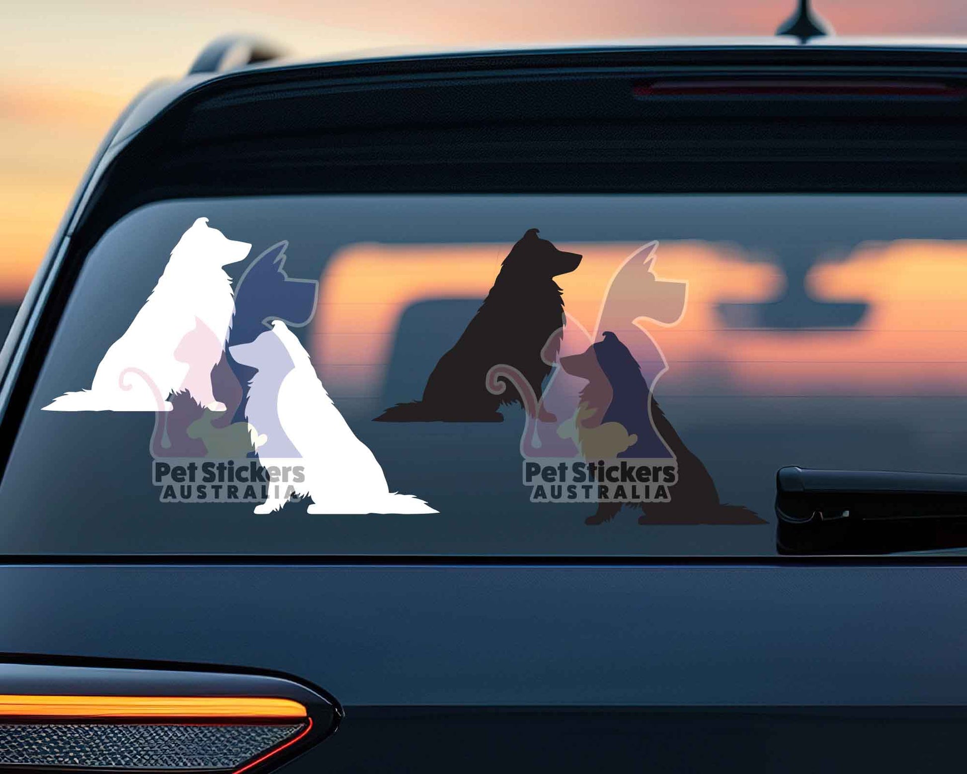 Shetland Sheepdog Silhouette Stickers