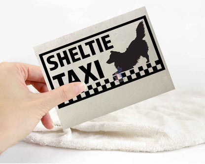 Sheltie Taxi Sticker