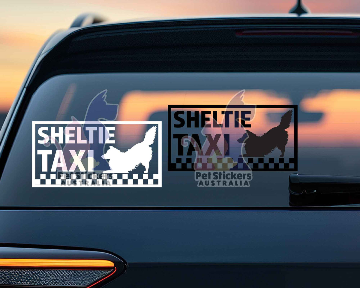 Inanda Taxi Sticker Shetland Sheepdog Sticker | Sheltie Dog Stickers Australia – Pet ...