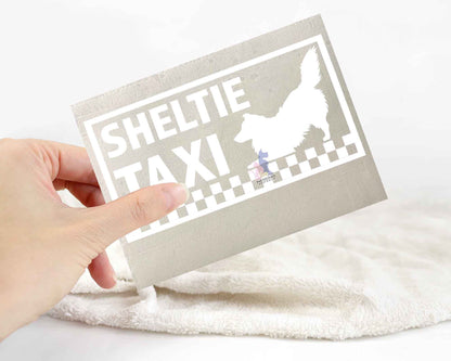 Sheltie Taxi Sticker