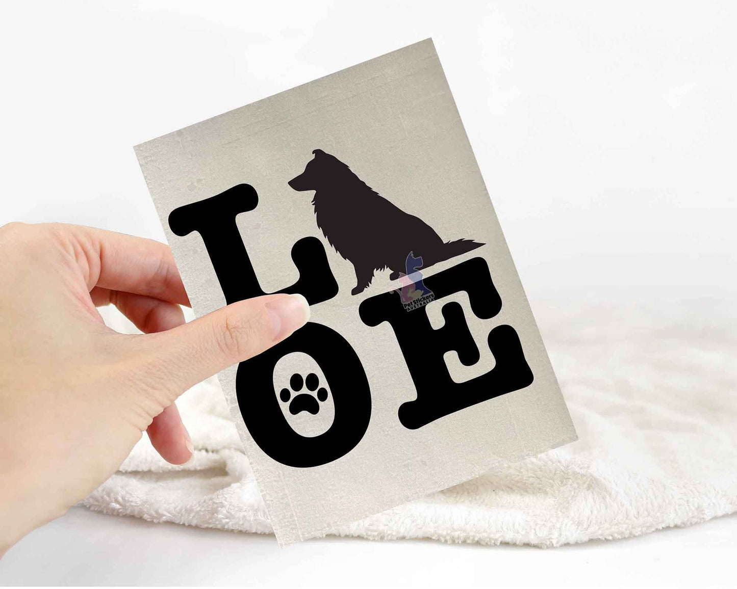 Sheltie Love Silhouette Sticker