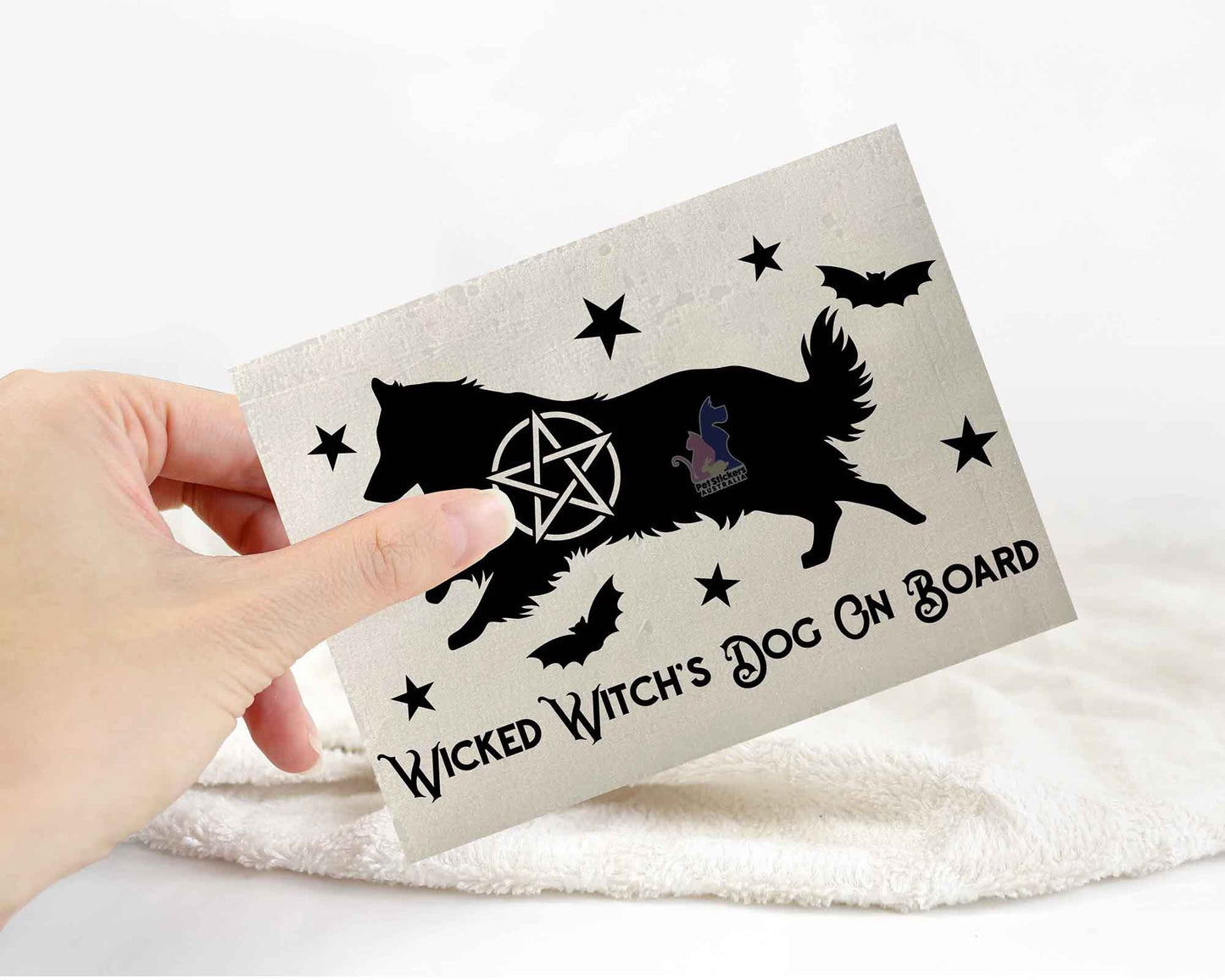 Wicked Witch's Dog On Board Shetland Sheepdog Sticker