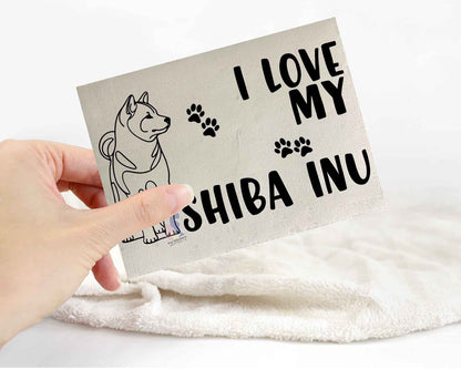 I Love My Shiba Inu Sticker