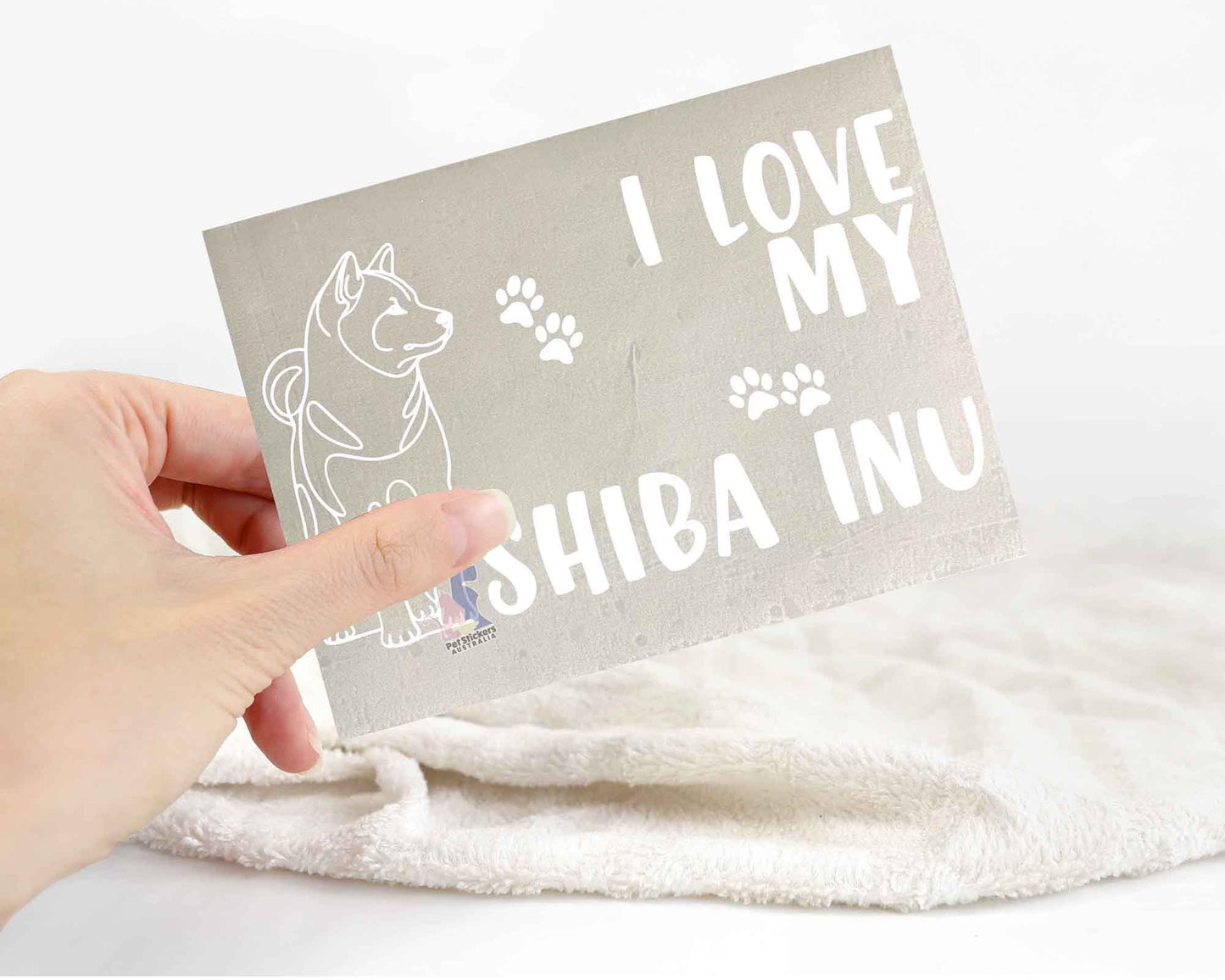 I Love My Shiba Inu Sticker