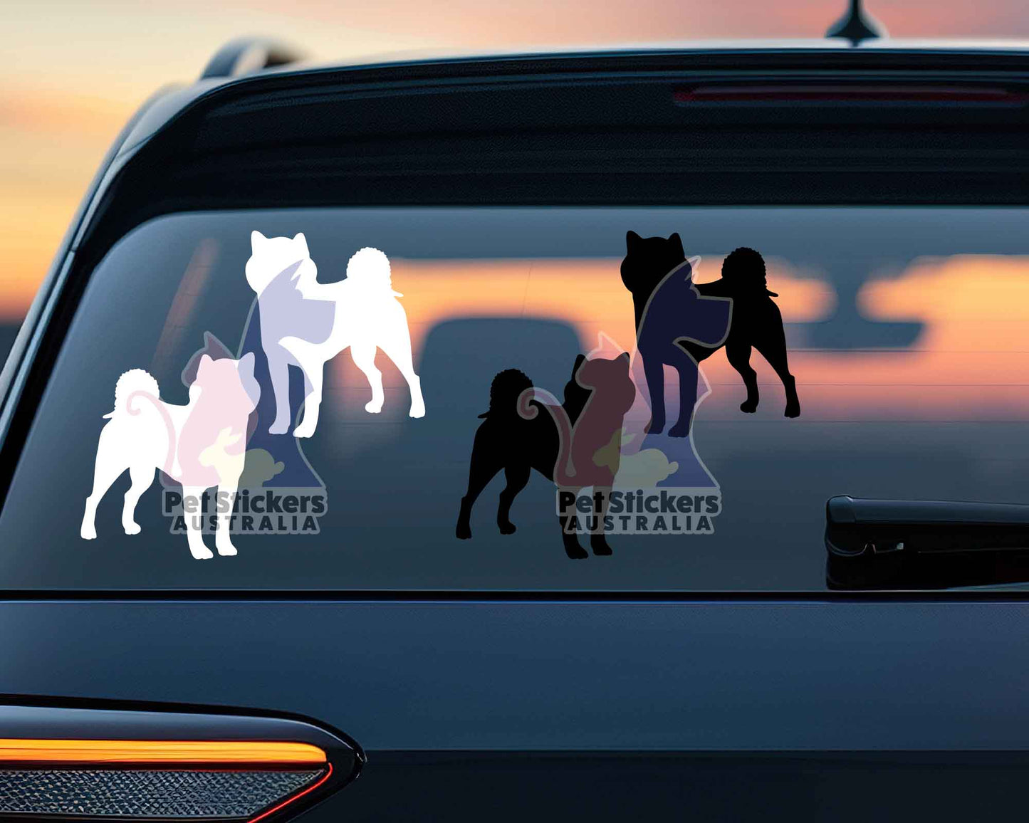 Shiba Inu Silhouette Stickers