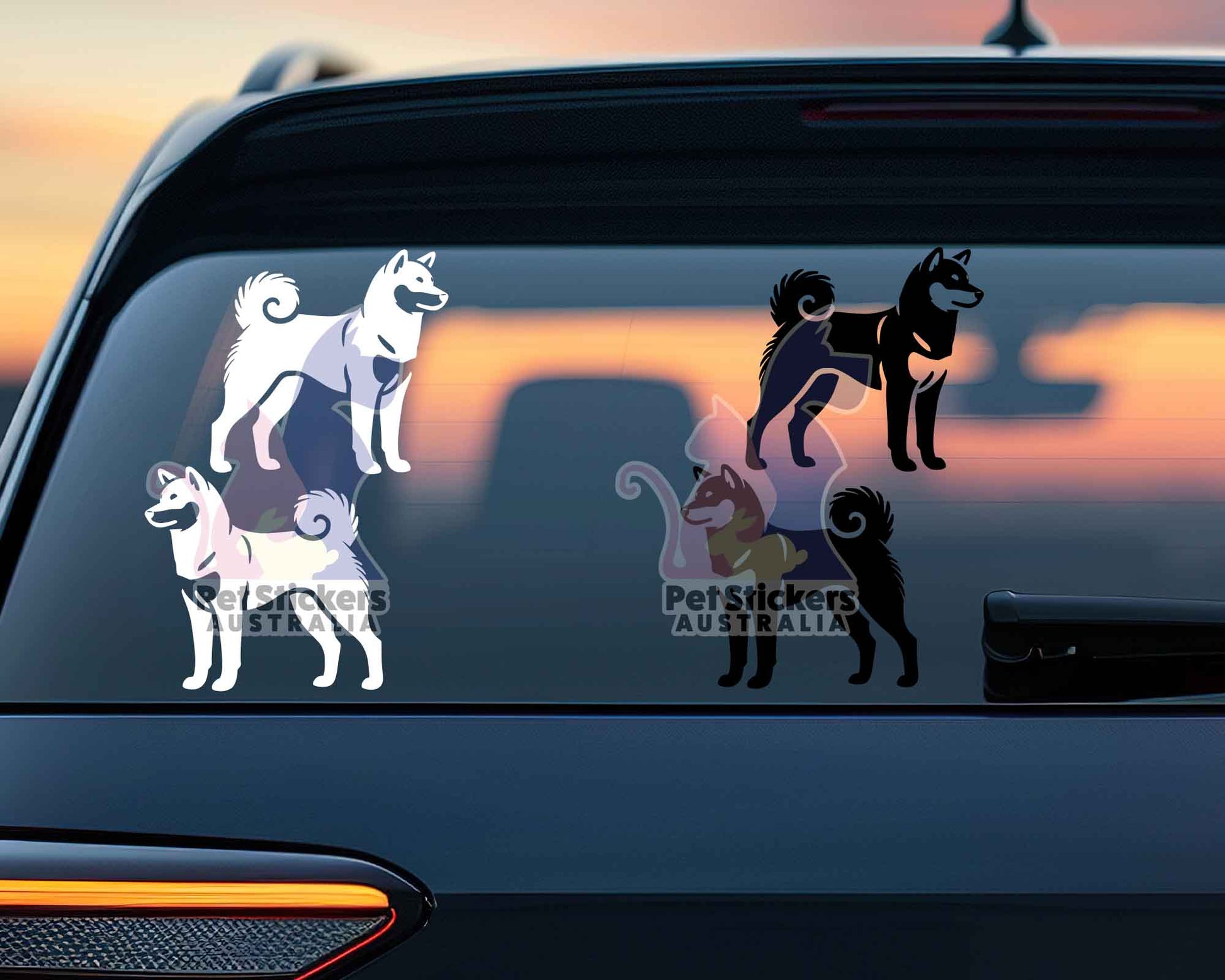 Shiba Inu Silhouette Stickers