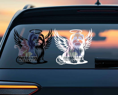 Shih Tzu Angel Wings Halo Sticker