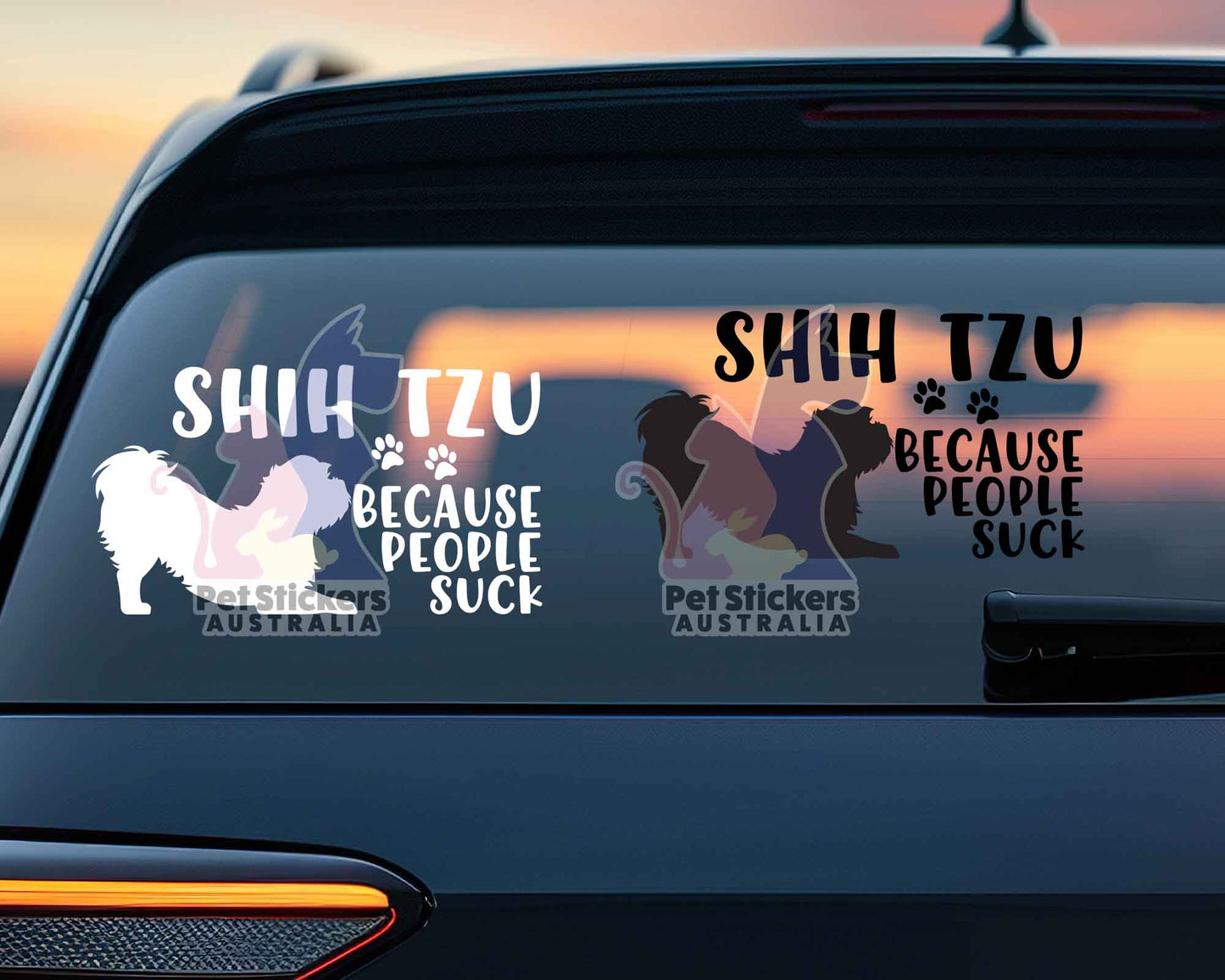 Shih Tzu Because People Suck™ Sticker