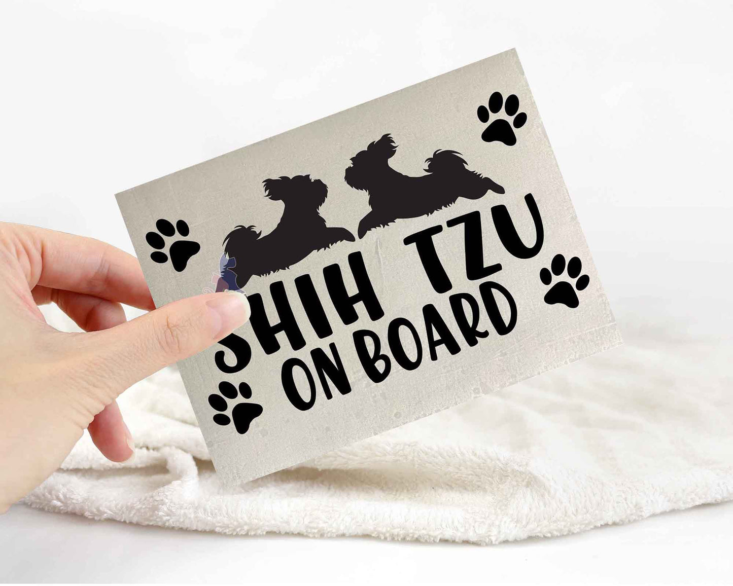 Shih Tzu On Board Sticker