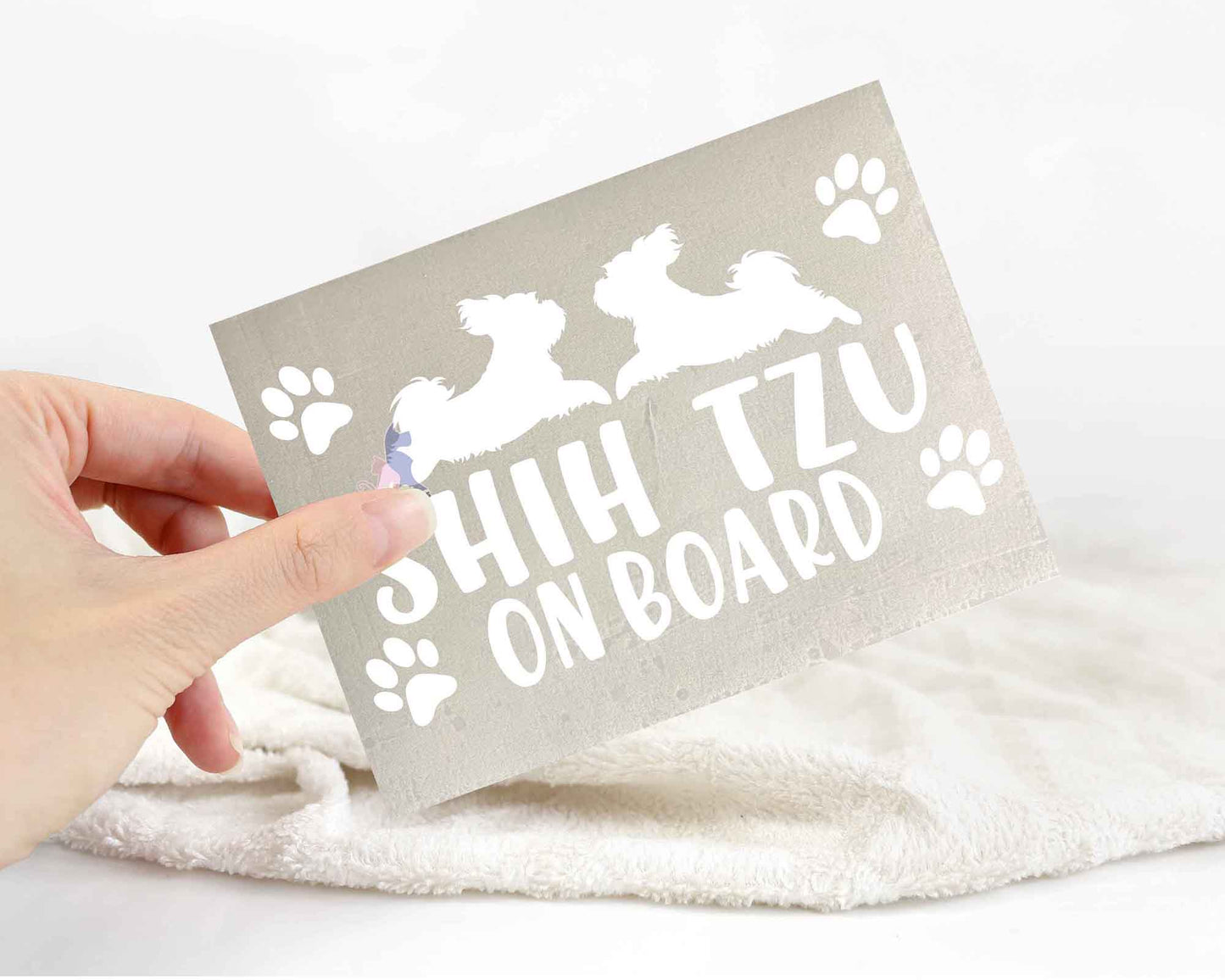 Shih Tzu On Board Sticker