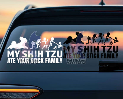 My Shih Tzu Ate Your Stick Family Sticker