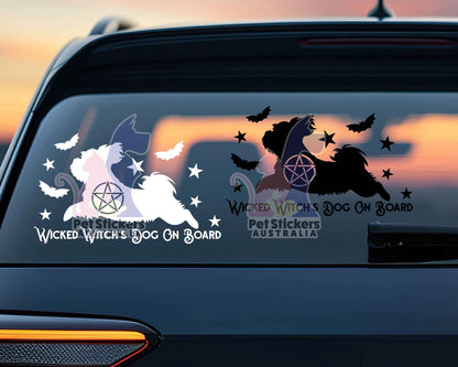 Wicked Witch's Dog On Board Shih Tzu Sticker