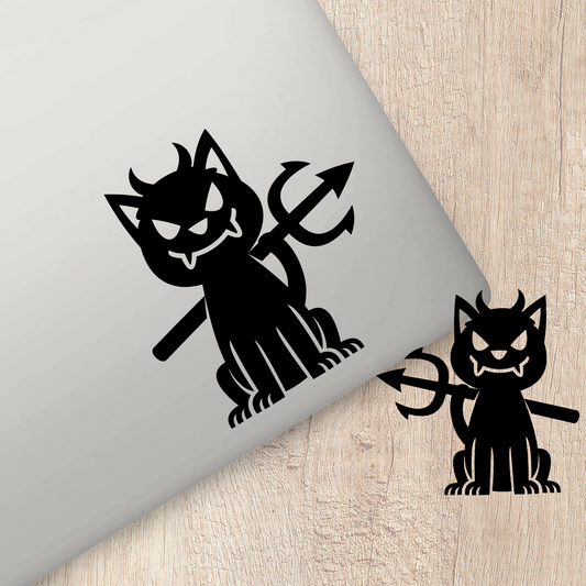 Halloween Devil Cats Stickers