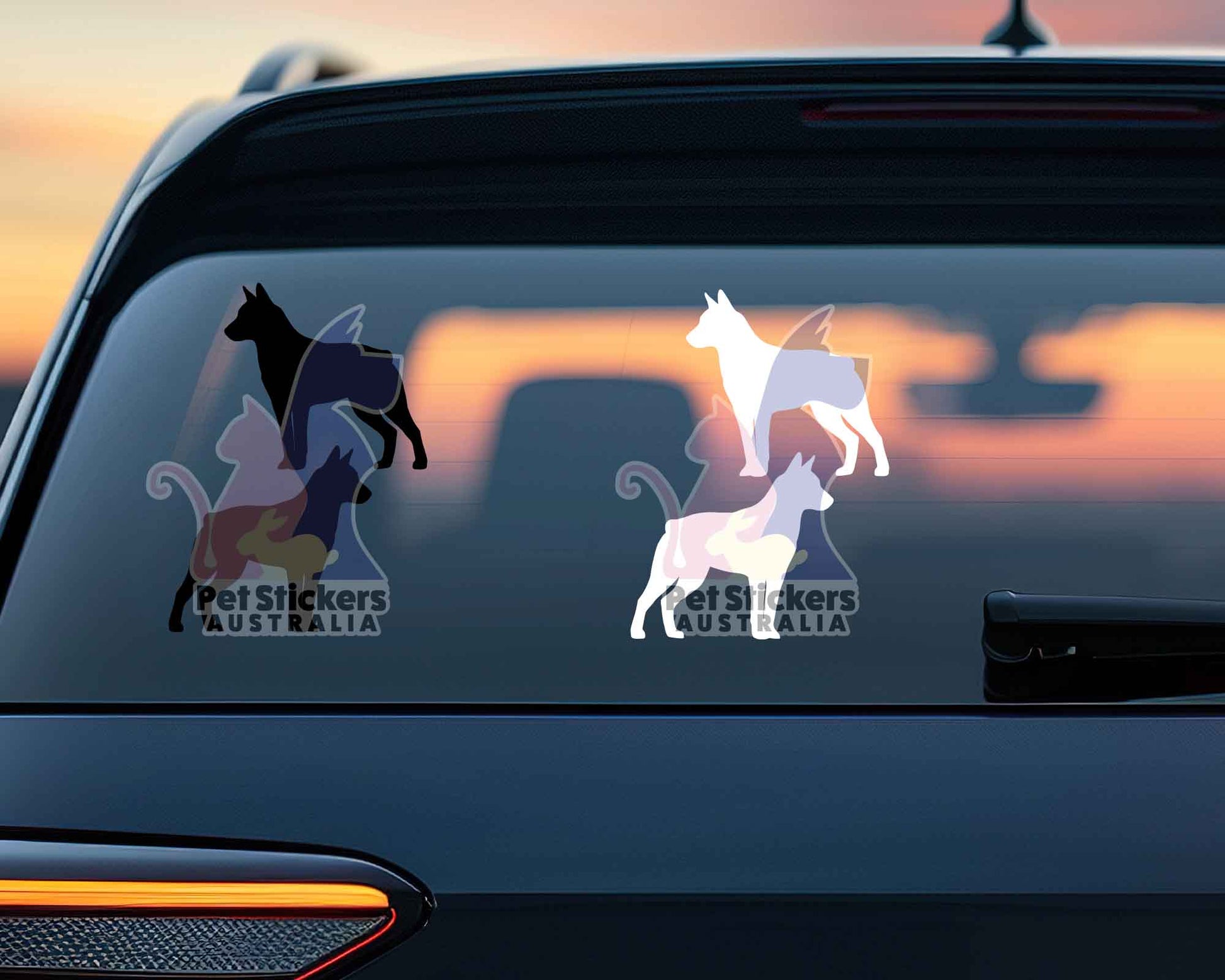 Stumpy Tail Cattle Dog Silhouette Stickers