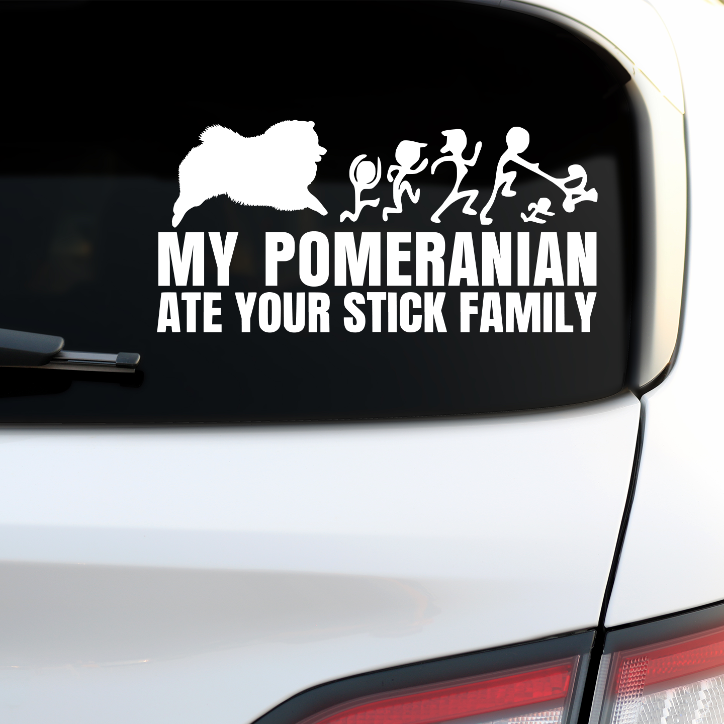 My Pomeranian Ate Your Stick Family Sticker