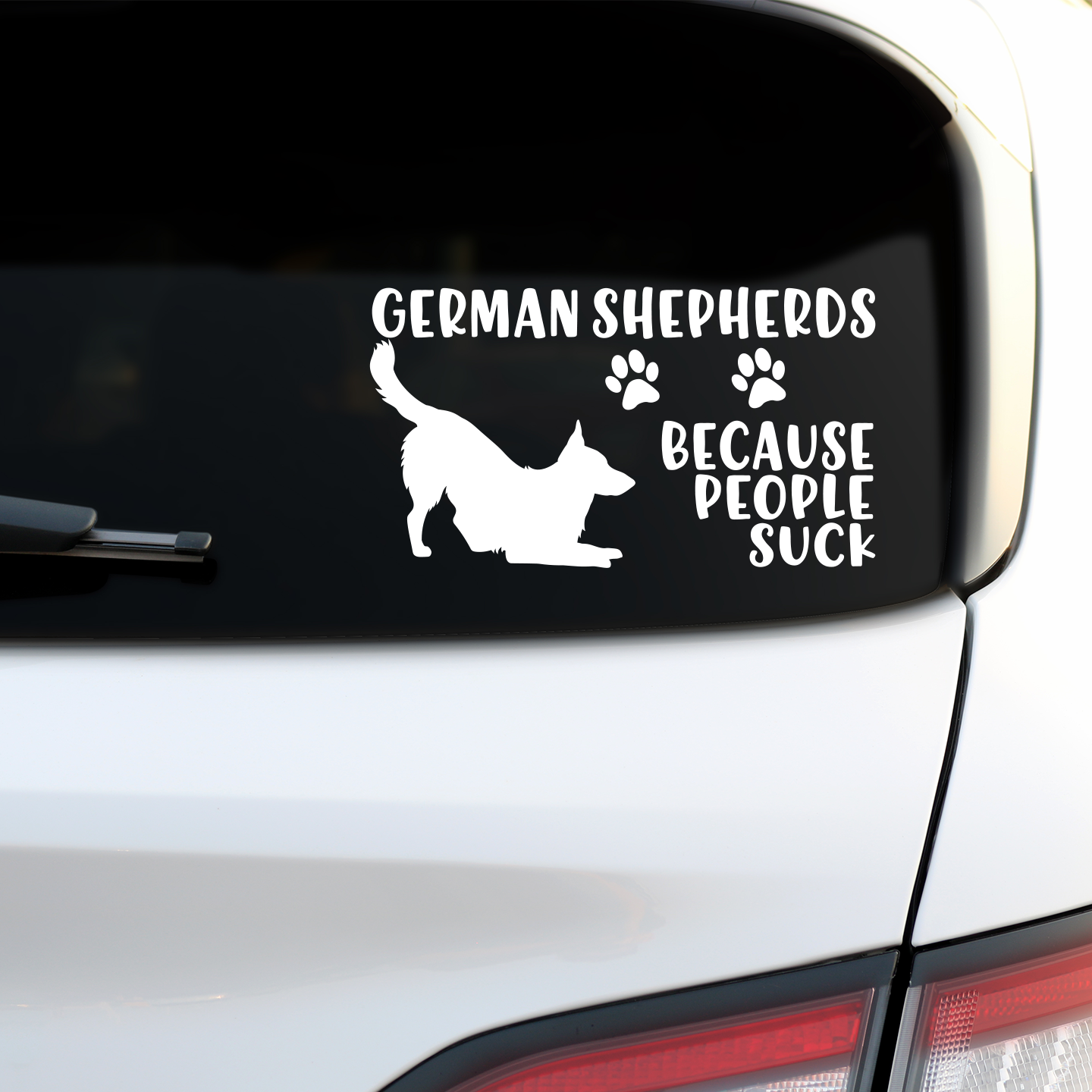 German Shepherds Because People Suck Sticker