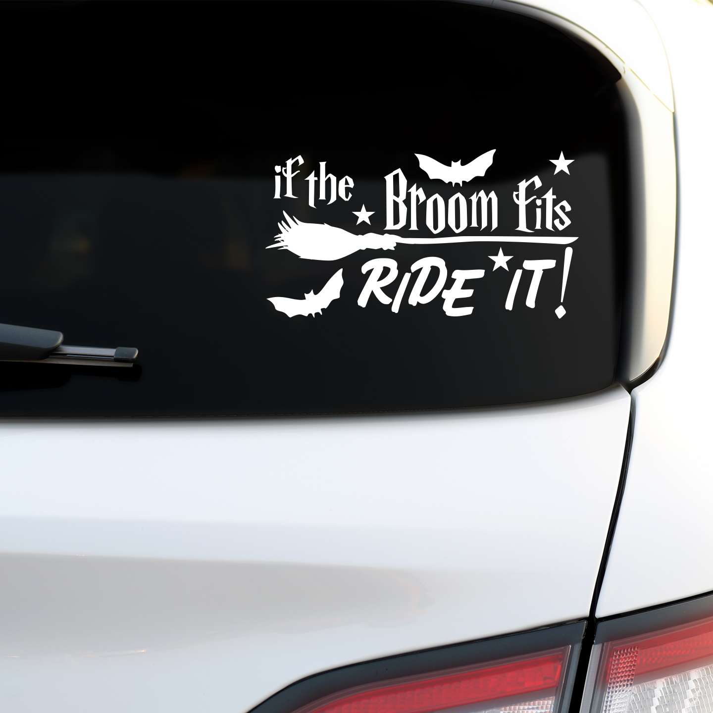 If The Broom Fits Ride It Sticker