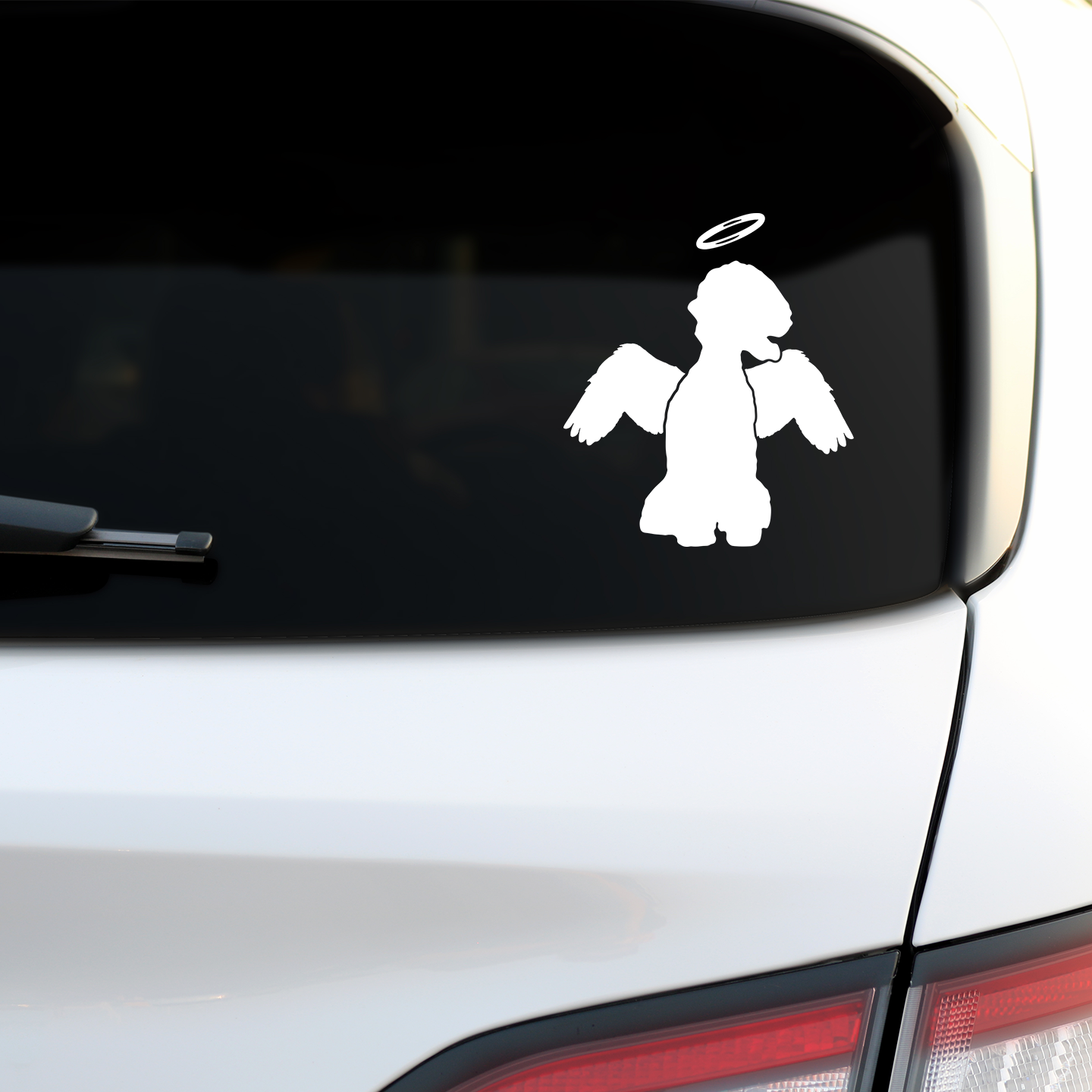 Bedlington Terrier With Angel Wings Sticker