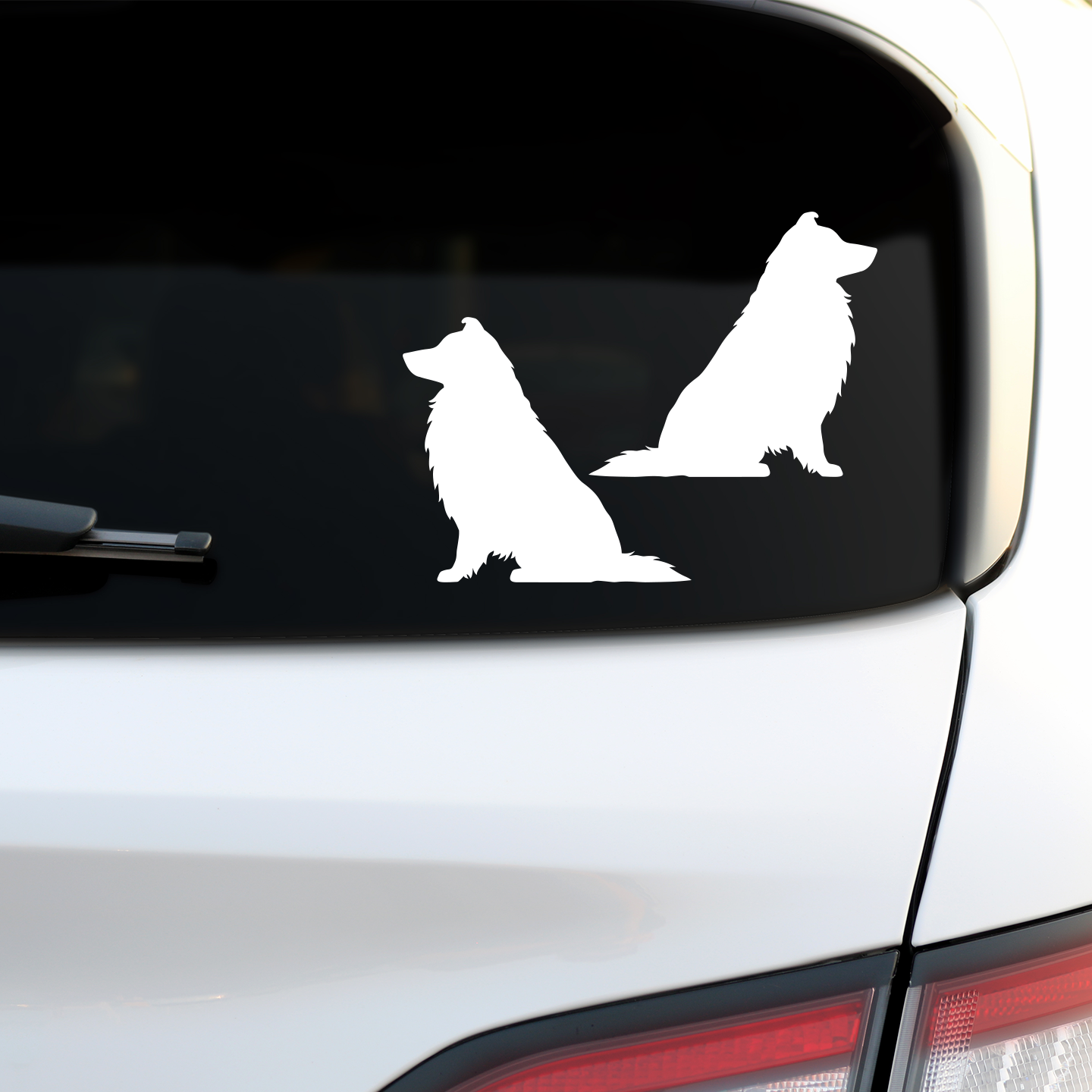 Shetland Sheepdog Silhouette Stickers