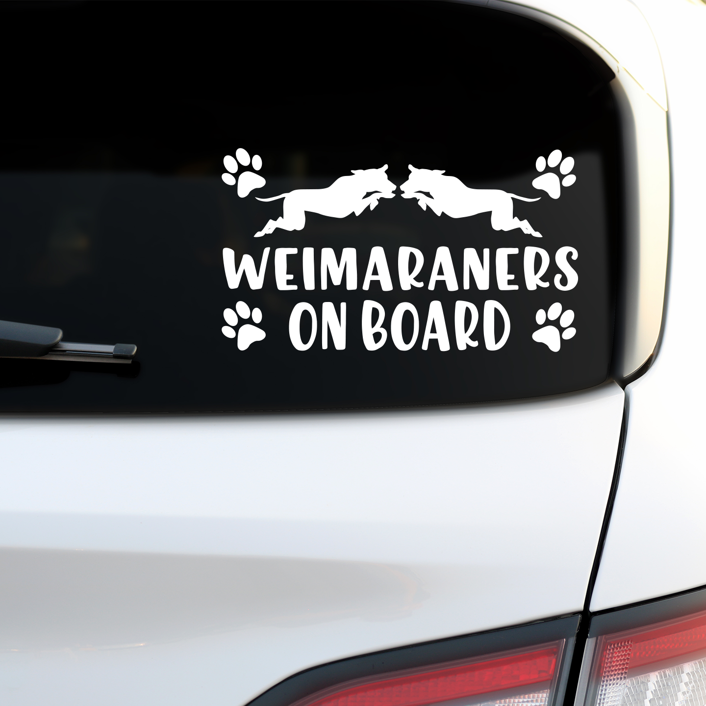 Weimaraners On Board Sticker