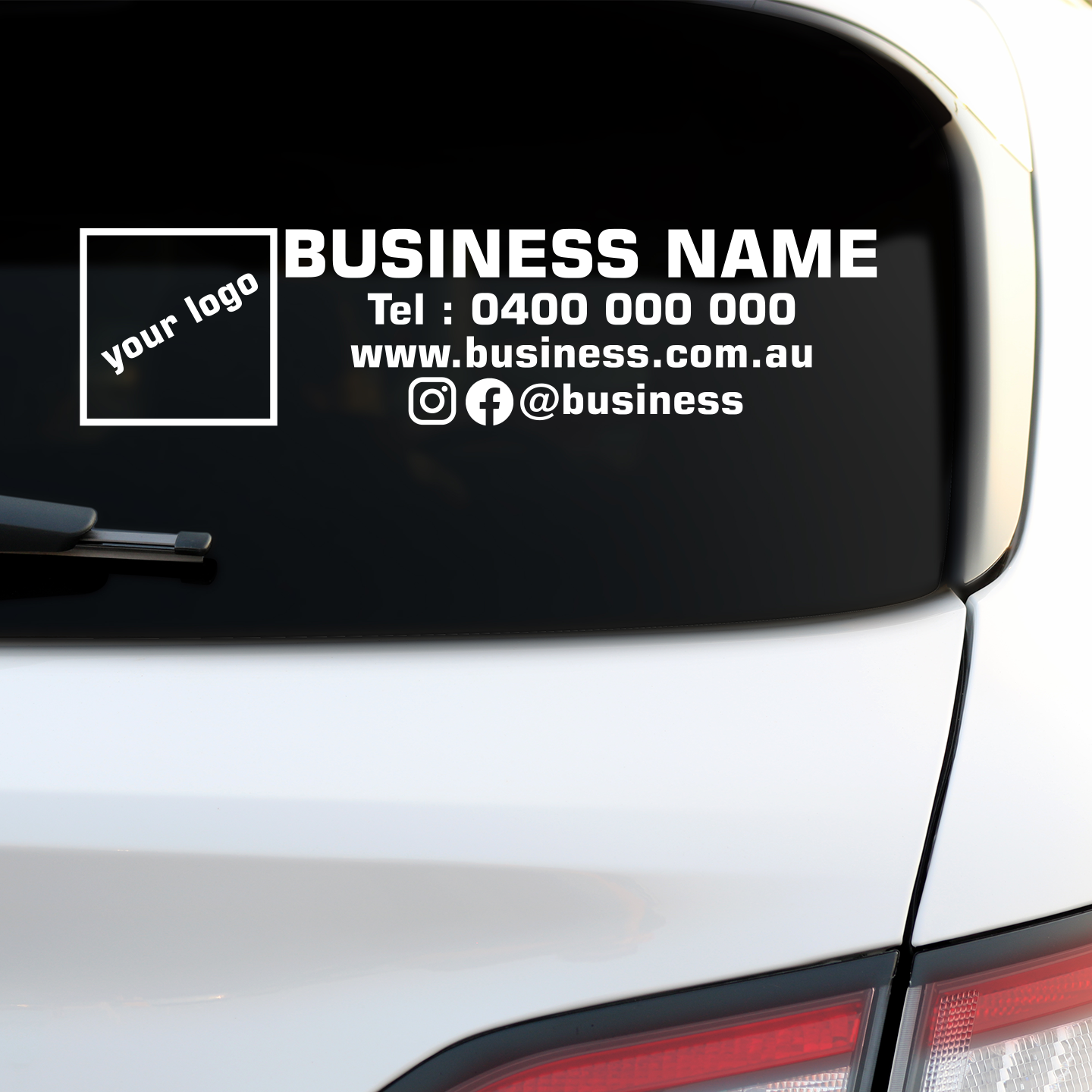 Business Signage Custom Logo Text Sticker