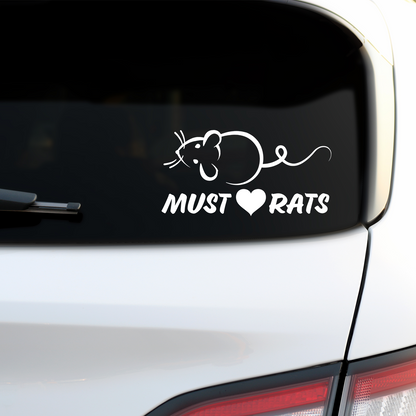 Must Love Rats Sticker