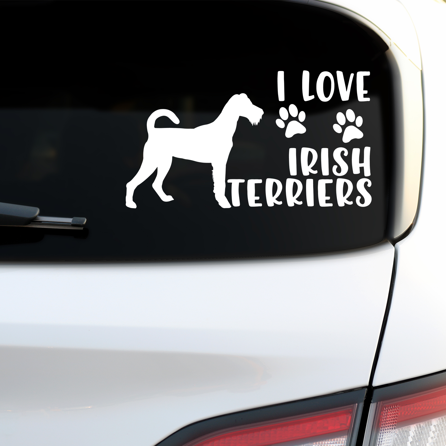 I Love Irish Terriers Sticker