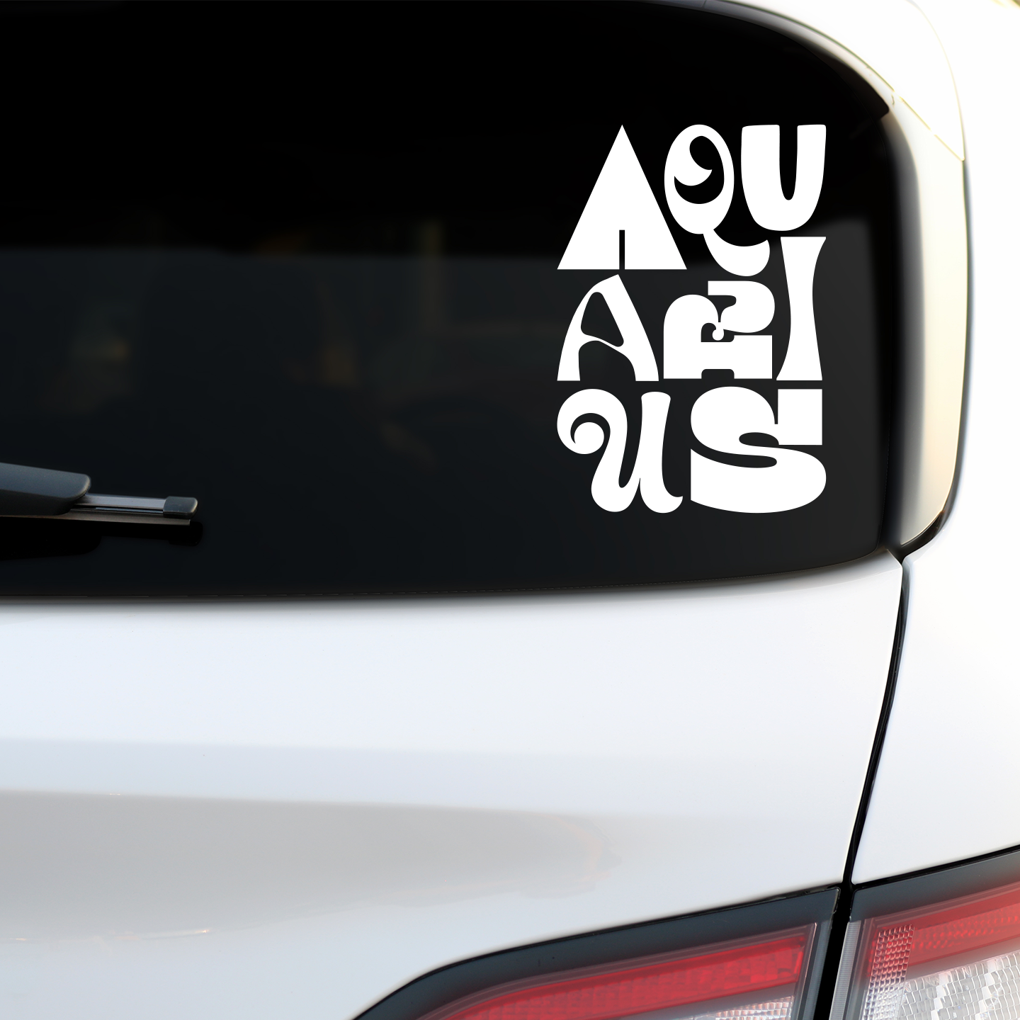 Aquarius Retro Sticker