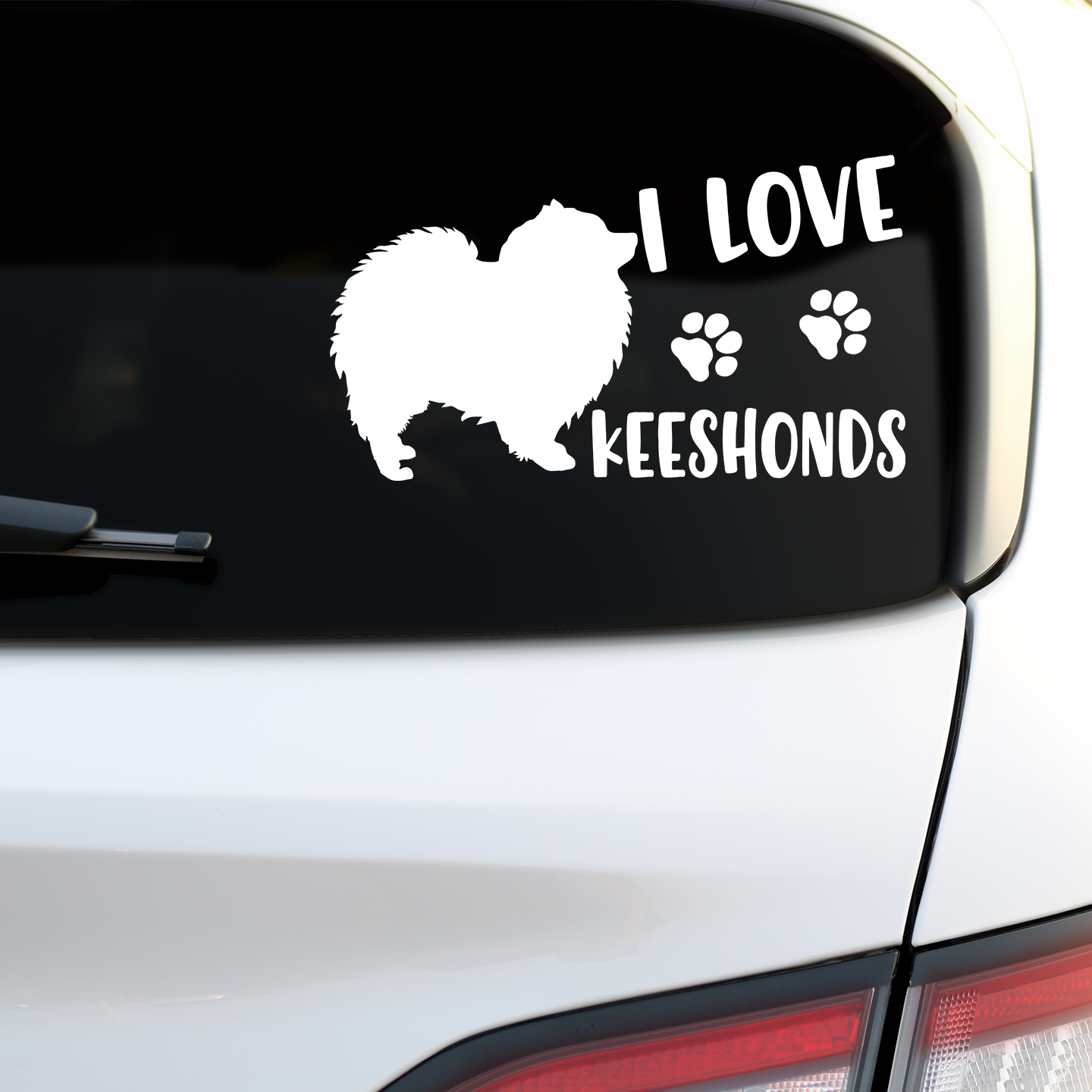 I Love Keeshonds Sticker