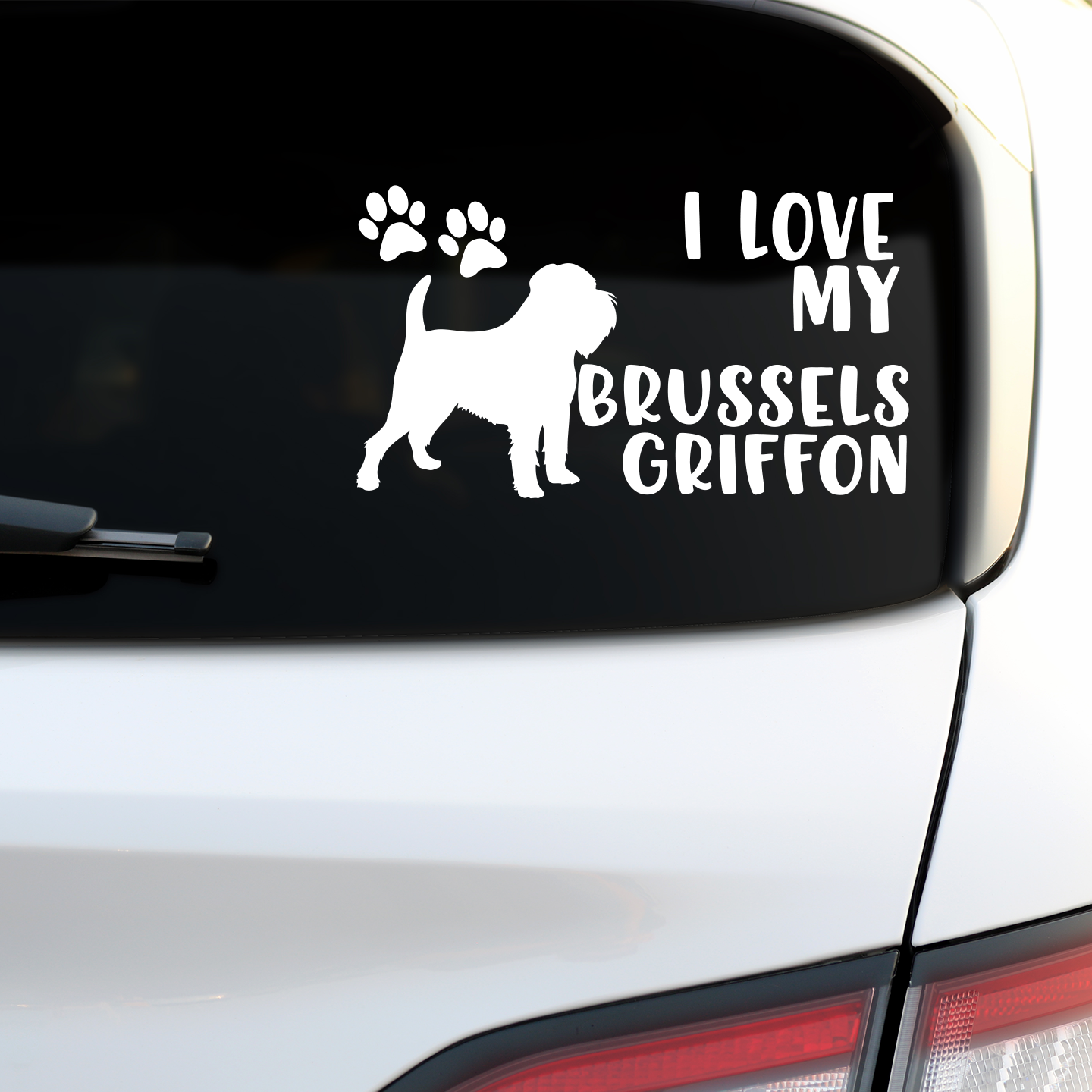 I Love My Brussels Griffon Sticker