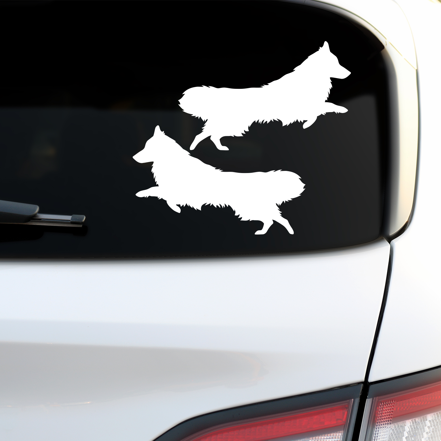 Shetland Sheepdog Silhouette Stickers