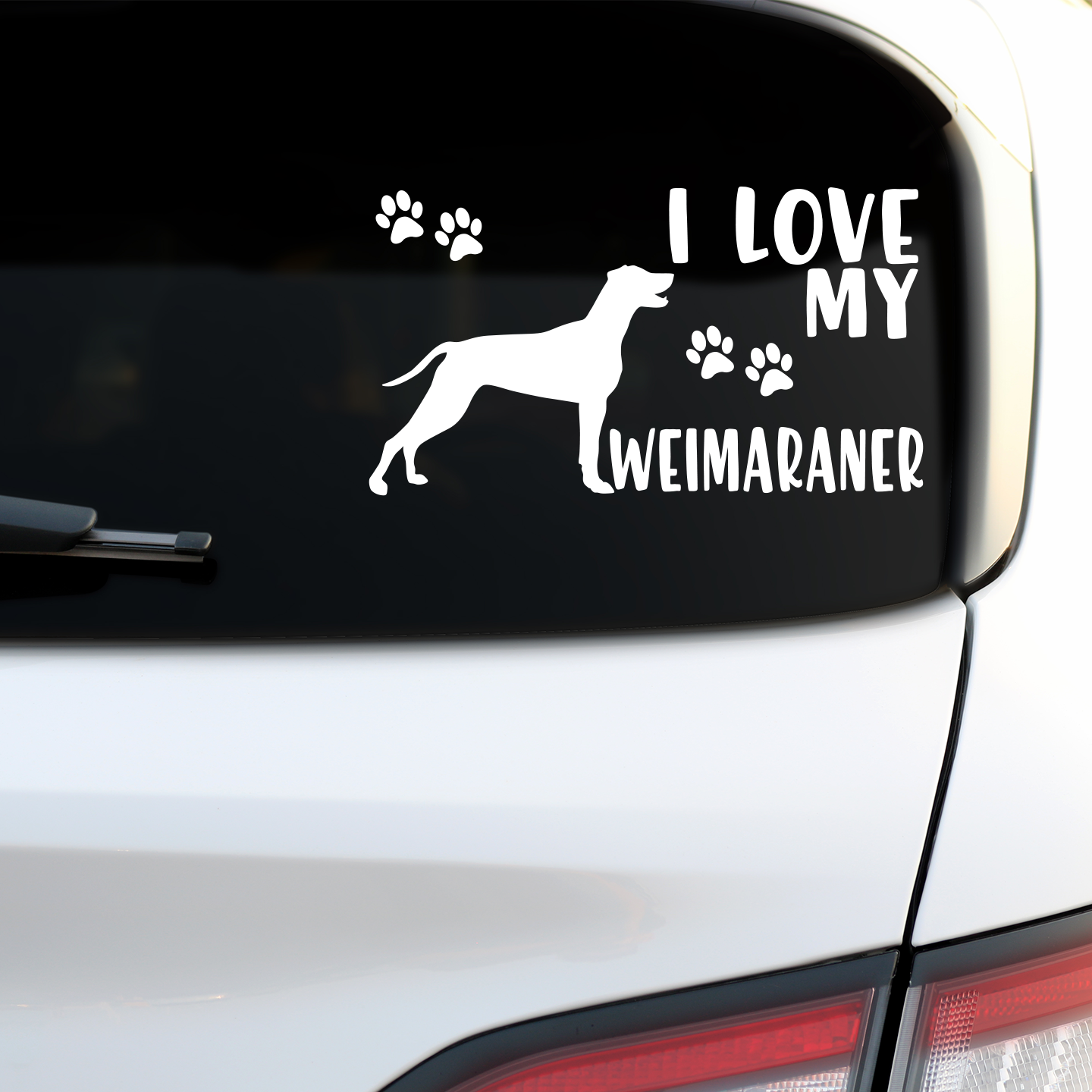 I Love My Weimaraner Sticker