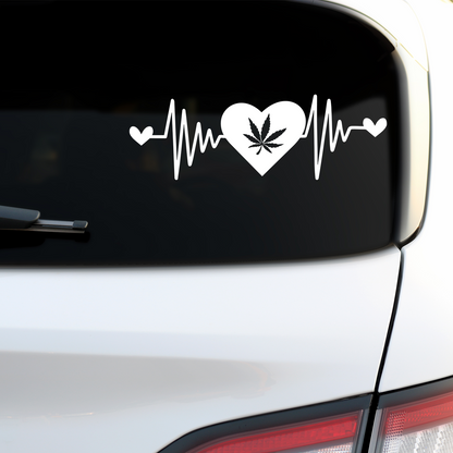 Weed Heartbeat Sticker