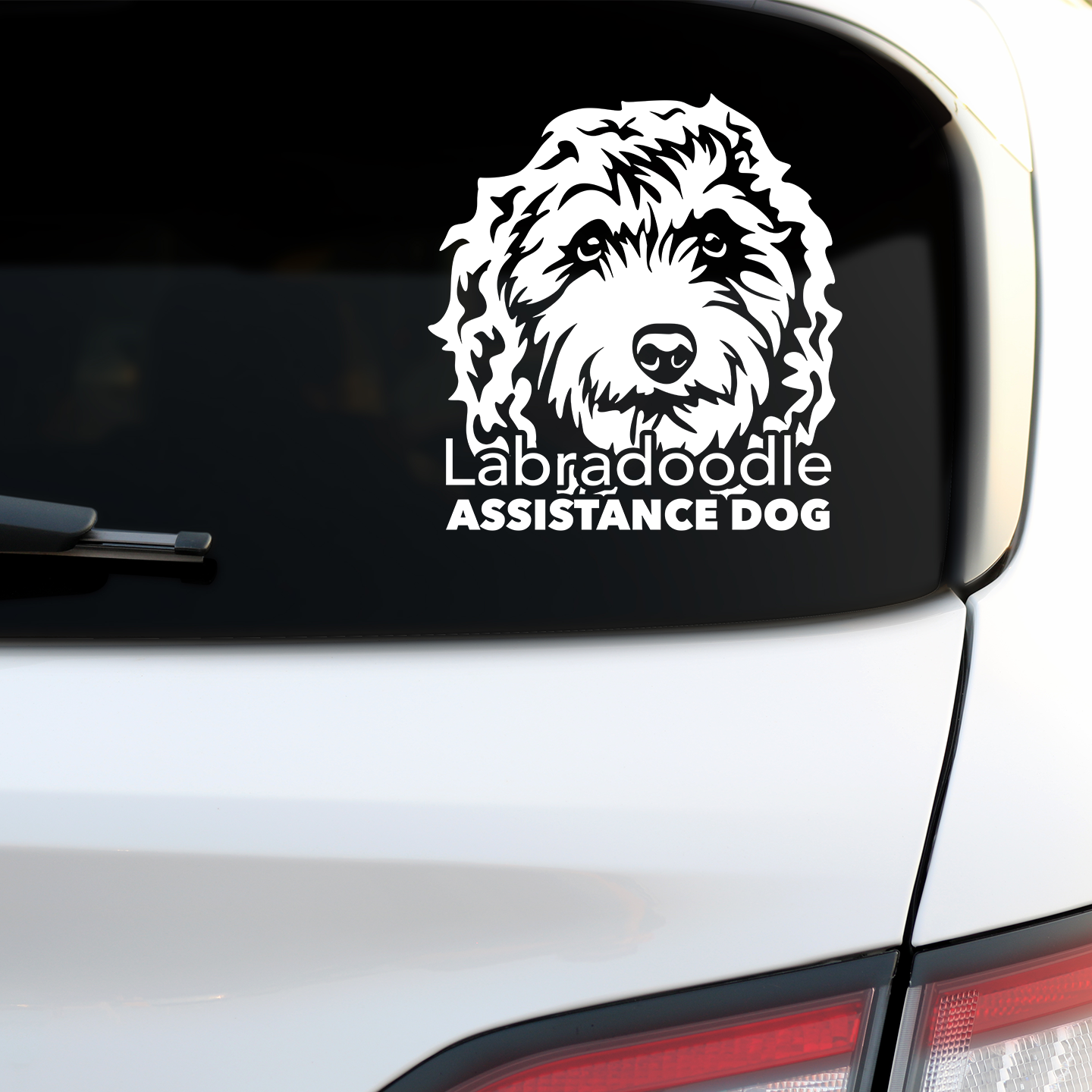 Labradoodle Assistance Dog Sticker