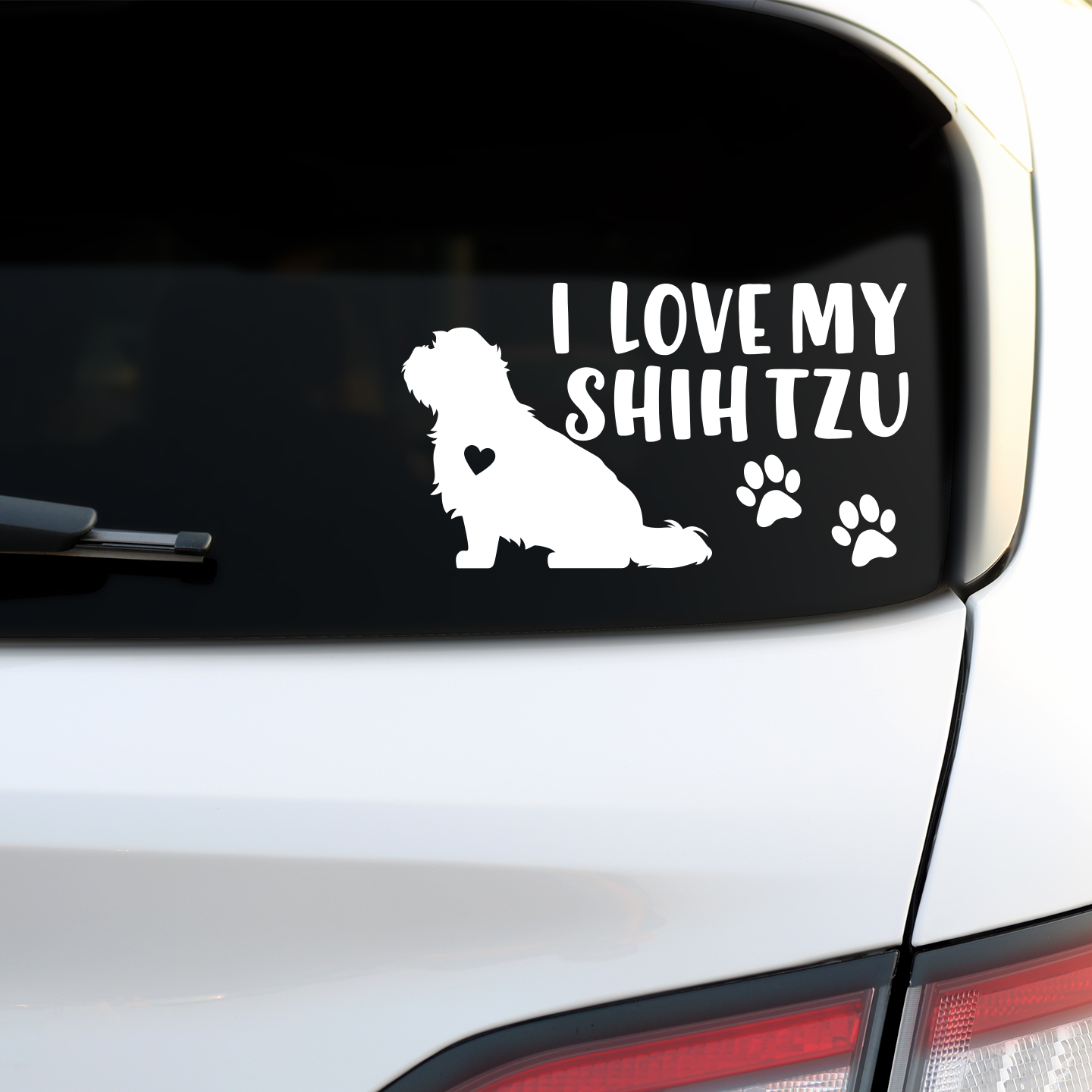 I Love My Shih Tzu Sticker