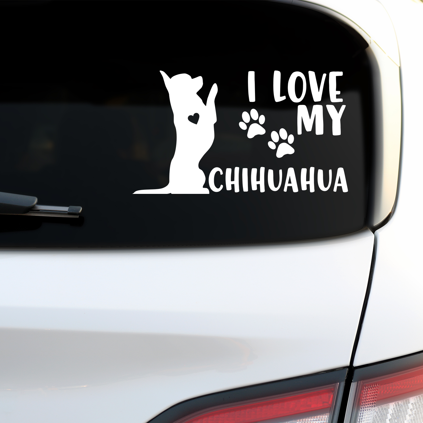 I Love My Chihuahua Sticker