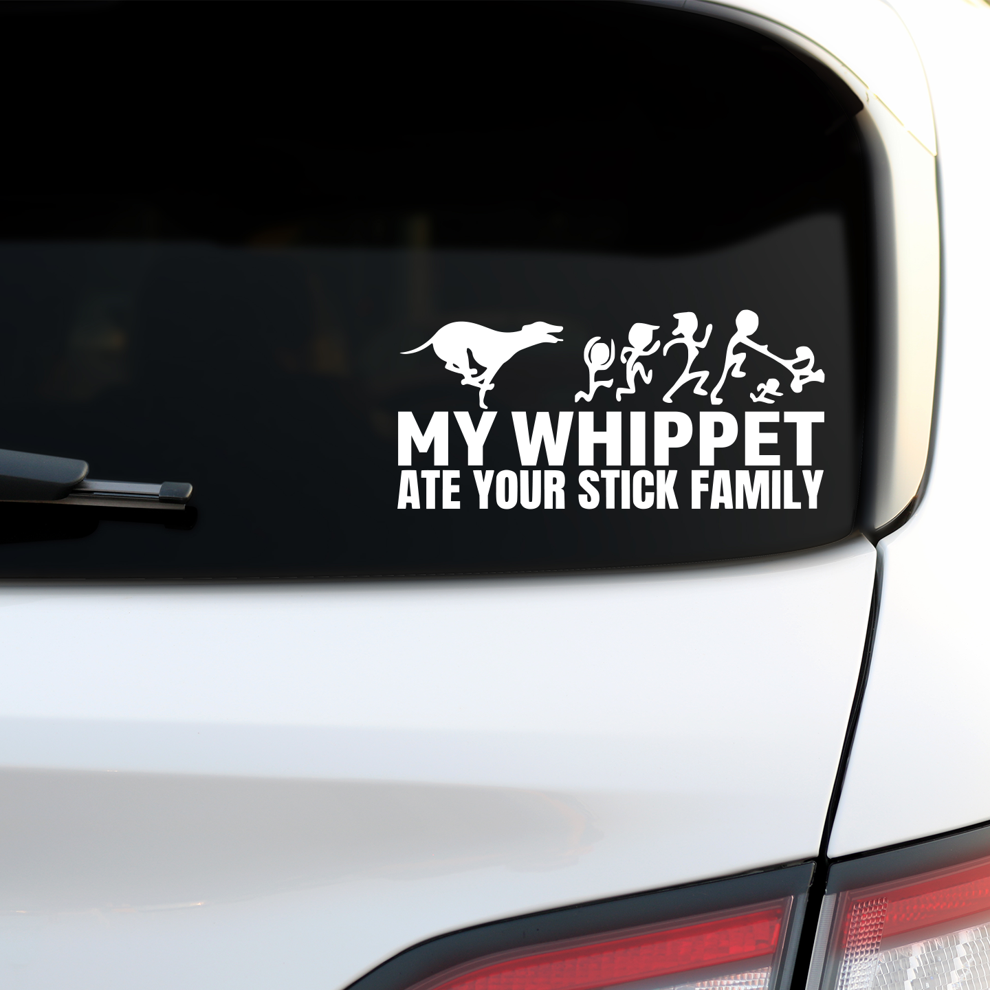 My Whippet Ate Your Stick Family Sticker