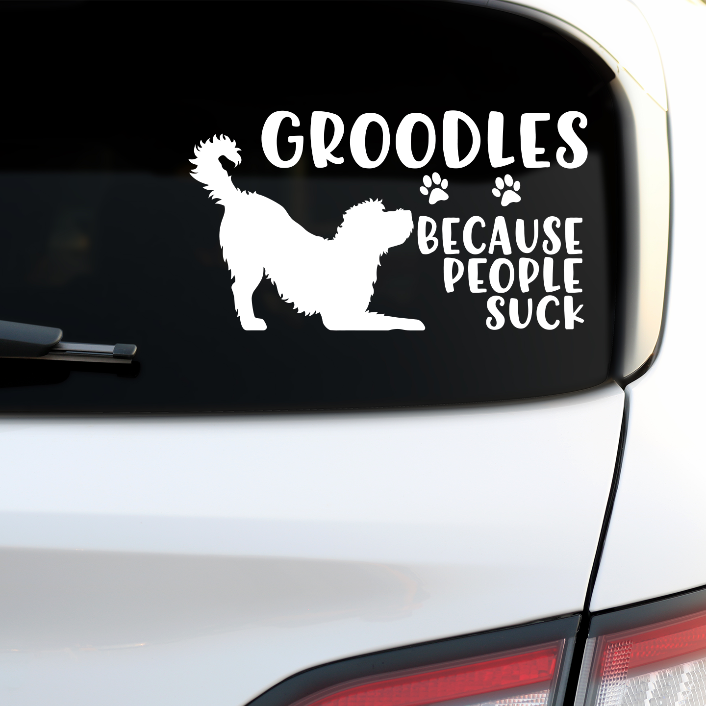 Groodles Because People Suck Sticker