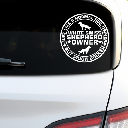 White Swiss Shepherd Owner Sticker