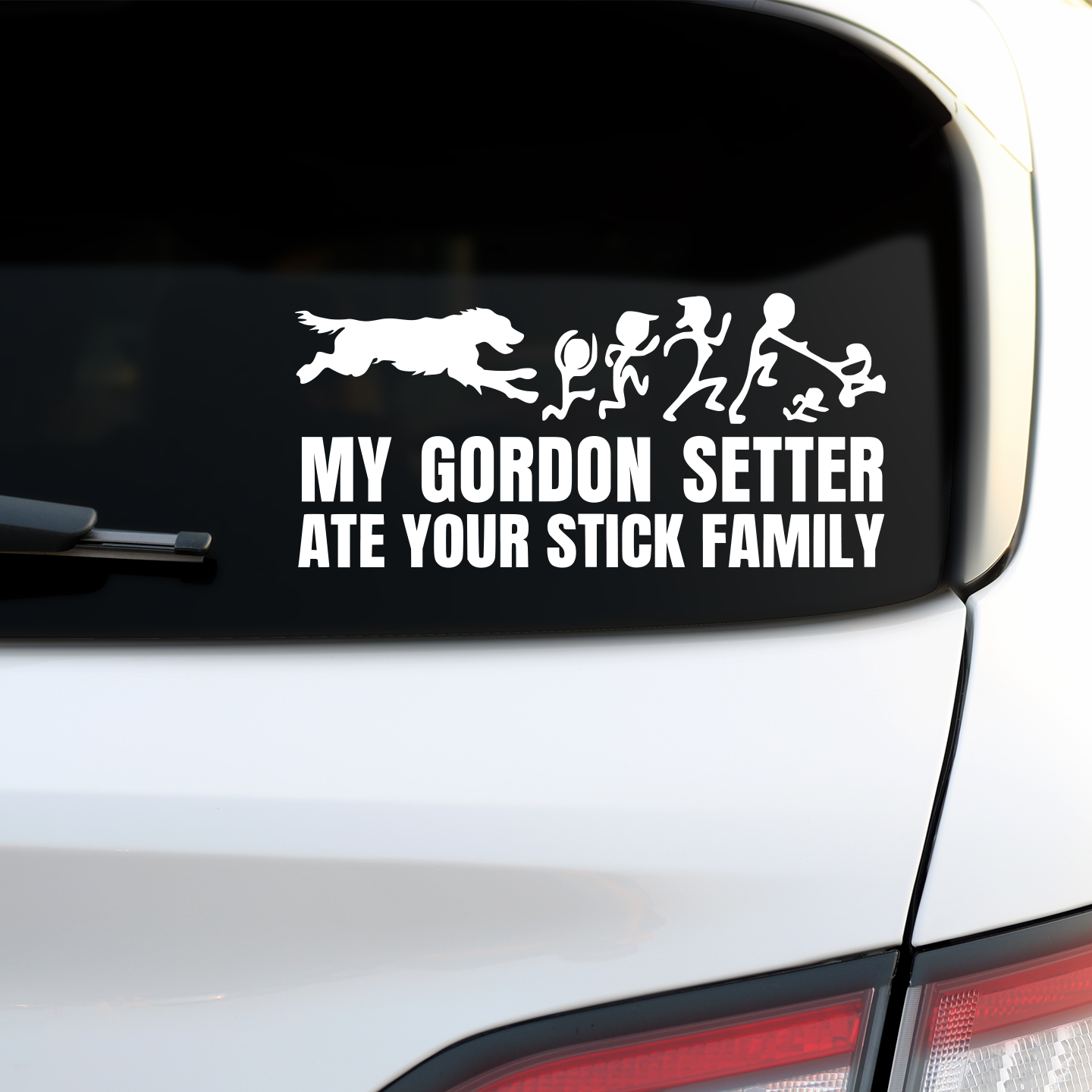 My Gordon Setter Ate Your Stick Family Sticker
