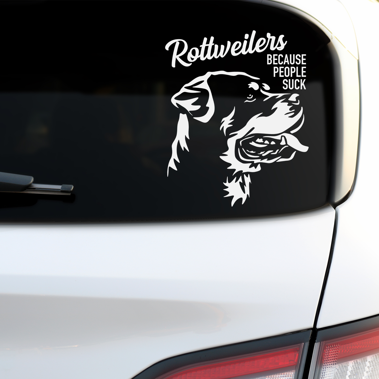 Rottweilers Because People Suck Sticker