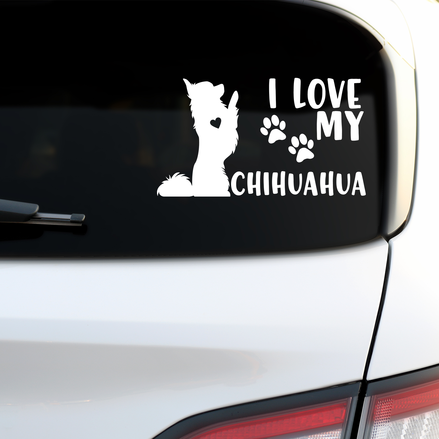 I Love My Chihuahua Sticker