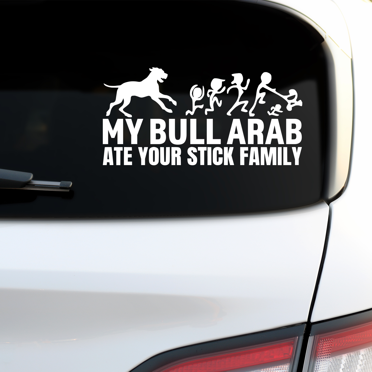 My Bull Arab Ate Your Stick Family Sticker